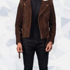 Women’s Suede Shearling Leather Jacket - -