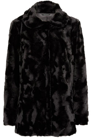 Womens Black Fur Leather Jacket