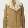 Women’s Brown Faux Shearling Leather Jacket - Brown