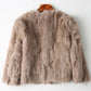Women’s Fashionable Genuine Brown Fur Jacket