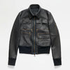 Women’s Black B3 Sheepskin Shearling Aviator Motorbike Leather Jacket - Black