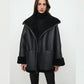 Women’s B3 RAF Aviator Black Sheepskin Shearling Leather Jacket