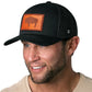 Wyoming Flag Trucker Hat  |  Leather WY Snapback