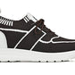 CALTO - X1342 - 2.8 Inches Taller (Mocha Brown/White) - Lace Up Casual Walker - Lightweight