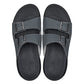 CALTO - X1661 - 2 Inches Taller (Iron Grey Buckle) - Dual Adjustable Buckle Sandals