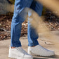 CALTO - X2321 - 2.4 Inches Taller (White/White Sole) - Lace Up Casual Sneaker - Lightweight