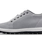 CALTO - X2324 - 2.4 Inches Taller (Pewter Grey/White & Black Sole) - Lace Up Casual Sneaker - Lightweight