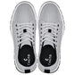 CALTO - X2324 - 2.4 Inches Taller (Pewter Grey/White & Black Sole) - Lace Up Casual Sneaker - Lightweight