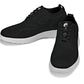 CALTO - X2632 - 2.8 Inches Taller (Black/White Sole) - Lace Up Casual Walker - Lightweight