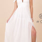 CLEARANCE - Nox Anabel Y277W Cold-Shoulder Long A-Line Chiffon Dress (Size L)