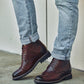 CALTO 3.2-Inch Taller Dark Brown Leather Boots Y41081