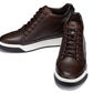 CALTO - Y7152 - 2.6 Inches Taller (Coffee Brown) - Leather Ankle Top Sneak-Boot