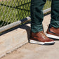 CALTO - Y7153 - 2.6 Inches Taller (Brown) - Leather Ankle Top Sneak-Boot