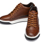 CALTO - Y7153 - 2.6 Inches Taller (Brown) - Leather Ankle Top Sneak-Boot
