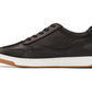 CALTO - Y7887 - 2.6 Inches Taller (Deep Espresso/White & Gum Sole) - Elevated Leather Sneakers