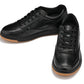 CALTO - Y7888 - 2.6 Inches Taller (Noir/Black & Gum Sole) - Elevated Leather Sneakers
