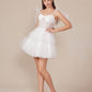 Nox Anabel Y858W Dress Short A-Line Ruffled Tiered Tulle Skirt