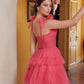 Nox Anabel Y858 Dress Short A-Line Ruffled Tiered Tulle Skirt
