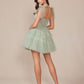 Nox Anabel Y858 Dress Short A-Line Ruffled Tiered Tulle Skirt