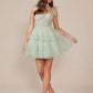 Nox Anabel Y858 Dress Short A-Line Ruffled Tiered Tulle Skirt