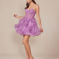 Nox Anabel Y859 Dress Strapless Sweetheart A-Line Ruffled Skirt