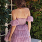 Nox Anabel Y860 Dress Short Strapless A-Line Detachable Arm Cuffs