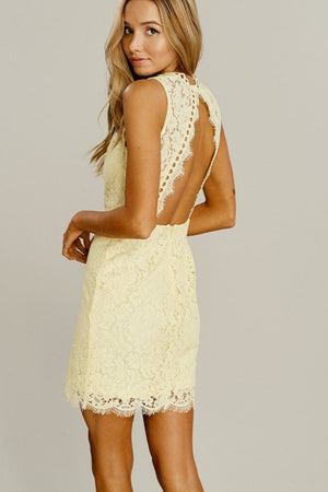 Yellow Crochet Lace Dress