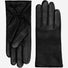 Black Zoey sheepskin leather winter gloves with warm wool/cashmere lining and touchscreen functionality, stylish and cozy.