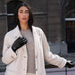 Zoey (black) – Sheepskin leather gloves with warm wool/cashmere lining & touchscreen function