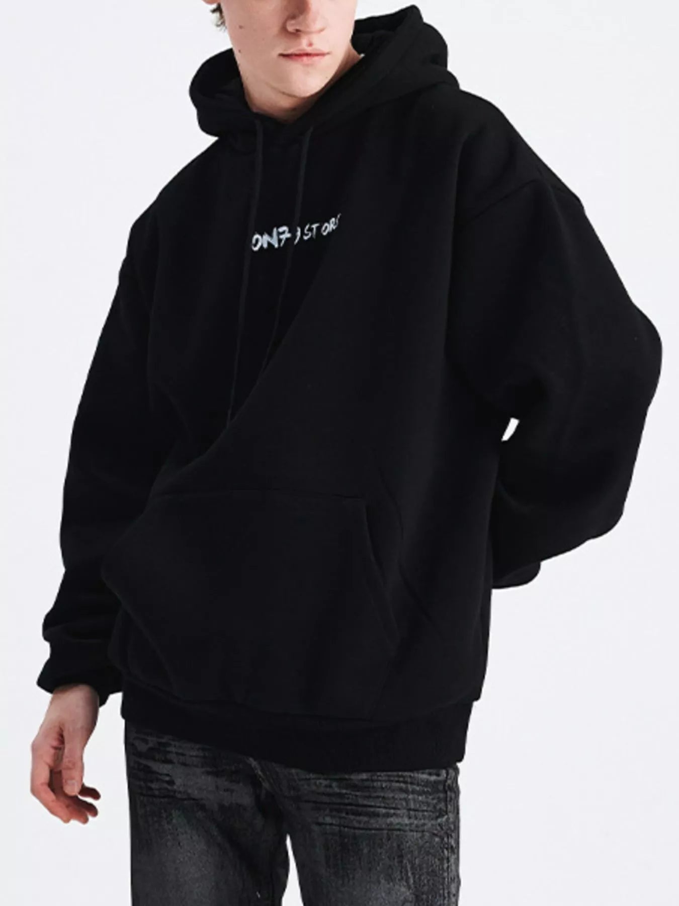 Men's Drop Shoulder Drawstring Hoodie - Farnelli