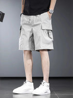 Men's Plus Size Drawstring Cargo Shorts - Farnelli