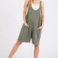Mittoshop Low Scoop Neck Tank Washed French Terry Romper - Farnelli