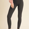 Yelete Full Size Fleece Lined High Waisted Leggings - Black
