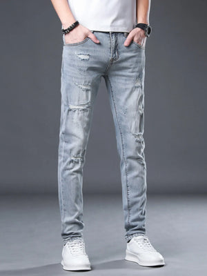 Men's Distressed Slim Fit Jeans - Farnelli