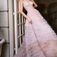 Andrea & Leo A0767 Tiered Long Formal Dress Corset Back Strapless