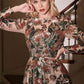Andrea & Leo A0926 Long Sleeved Evening Gown with Floral Appliques