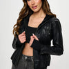Coalition LA Double Zip Hooded Long Sleeve Jacket - Black