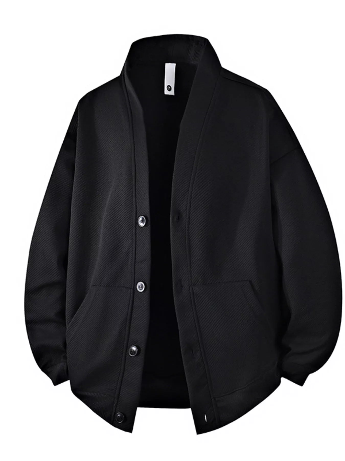 Men‘s Plus Size Textured Button-Down Casual Jacket - Farnelli