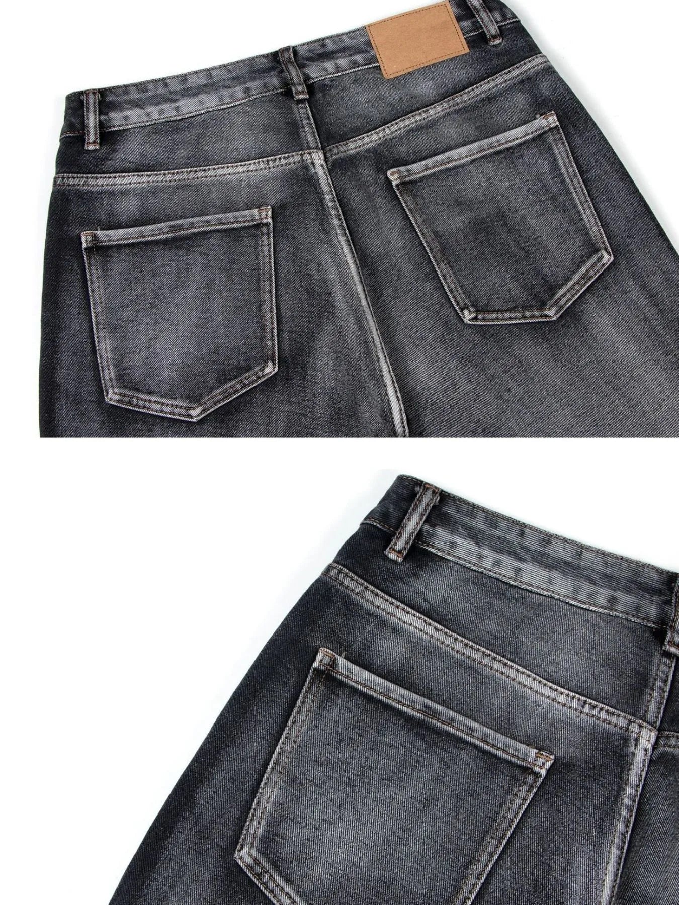 Men's Distressed Wide-Leg Jeans - Farnelli