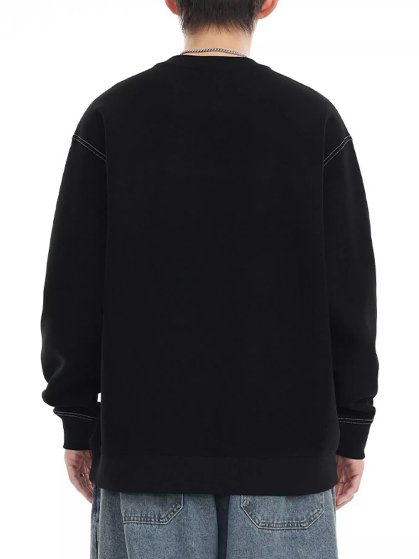 Men's Plus Size Round Neck Long Sleeve Sweatshirt - Farnelli