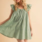 Aemi+Co Ruffled Cap Sleeve Cotton Tunic Mini Dress - Farnelli