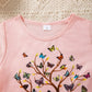 Children's Butterfly Tree Graphic Casual T-Shirt - Farnelli