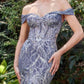 Andrea & Leo A1107 Long Off the Shoulder Lace Fit and Flare Gown