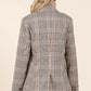 Mittoshop Plaid Double Breasted Relaxed Fit Blazer - Farnelli