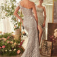 Glimmering Beaded Sheath Gown - Farnelli
