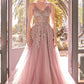 A-Line Lace & Tulle Gown - Farnelli
