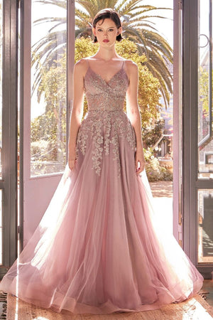 A-Line Lace & Tulle Gown - Farnelli