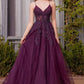 A-Line Lace & Tulle Gown - Farnelli