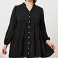 Ruffled Button Up Long Sleeve Tiered Shirt - Farnelli