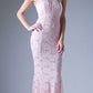 Cinderella Divine A1613 Halter High Neckline Long Formal Sheath Dress